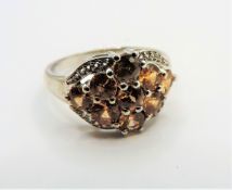 Sterling Silver 1.8 carat Citrine Ring New with Gift Pouch
