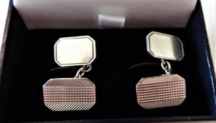 Vintage Sterling Silver Cufflinks Birmingham Hallmark Date 1958 - Includes a Gift Box