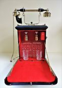 Antique Musical Telephone Tantalus Set