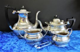 Antique Silver Plate 5 Piece Tea & Coffee Set