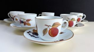 Royal Worcester Evesham Gold Coffee Set for 6