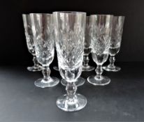 Set 8 Signed Royal Brierley Crystal 'Elizabeth' Wine Glasses