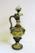 Vintage Bohemian Moser Glass Decanter Large 41cm Tall