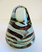 Signed Mdina Art Glass Paperweight