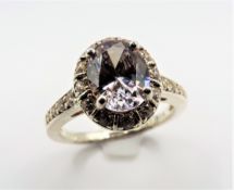 Rose de France Amethyst Gemstone Ring New with Gift Box