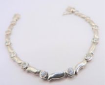 Sterling Silver 3.6ct White Topaz Tennis Bracelet