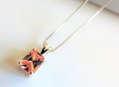 Sterling Silver Gemstone Pendant Necklace