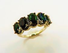 Sterling Silver 3.75 carat Green Diopside Ring New with Gift Box