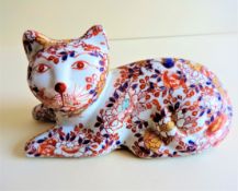 Antique Japanese Imari Porcelain Cat
