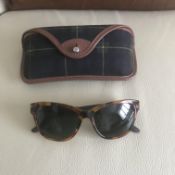 Polo Ralph Lauren Sunglasses Havana and tartan green sides