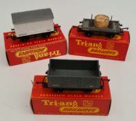 Toy Tri-ang OO HO Train Rolling Stock R.14 Fish Van R.17 Bolster Wagon R.10 Goods Truck All Boxed