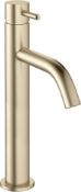 ZZ-CRO-PRO112DNF - Crosswater MPRO Deck Mounted Tall Basin Mixer Tap - Brushed Brass. ...