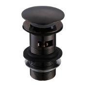 ZZ-ALF-WA92K - Alfred Victoria Push Button Slotted Basin Waste - Matt Black. ...