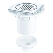ZZ-MAC-TSG2T6SS - McAlpine trapped Square shower gully - Stainless Steel. ...