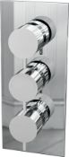 ZZ-CAS-CVT002 - Cassellie Delphin Triple Square Concealed Shower Valve - Chrome. ...