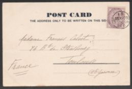 G.B. - Ship Letters - Liverpool 1901 Picture postcard of Liverpool Landing Stage sent to France bear