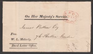 G.B. - London 1840 Returned letter wrapper with 