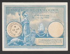 G.B. - Exhibitions 1931 (Jan 19) Imperial Reply Coupon with 