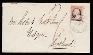 G.B. - Transatlantic / USA 1860 Cover from New York to Scotland carried on the Inman Line Packet 