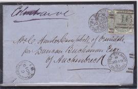 G.B. - Greenock & Ardrishaig Packet 1881 Poor Law Assessment form posted from Tighnabruich to Ormida