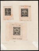 South Australia 1891-96 Competition Essays - Three different pen and ink designs (1/2d and 2 x 1d),