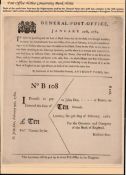 G.B. - Registered Mail / Post Office Notices 1789 Post Office Notice explaining and illustrating how