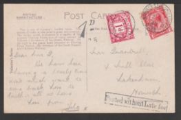 G.B. - Travelling Post Offices 1922 Picture post card cancelled 
