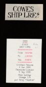 G.B. - Ship Letters - Cowes 1820 Entire letter from Havana to London endorsed by the Brig 