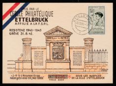 LUXEMBOURG 1945 (Dec 20) War Victims Fund set of four values used on three numbered First Day of...