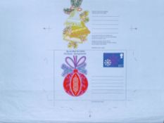 GREAT BRITAIN - QEII POSTAL STATIONERY 1979 Christmas 101/2p Airletter: Unguillotined final ful...