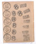 TRANSVAAL c1900 Curious sheet of notepaper with impressions of the Registration cachet and instru...