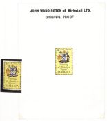 JAMAICA 1972 Centenary of Kingston as Capital - Imperforate Proof of the 30c value affixed to pr...