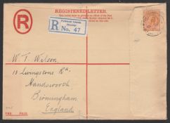 FALKLAND ISLANDS 1928 Registered 'Formula' Envelope (7