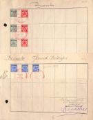 BERMUDA 1908-10 Dry Dock 1/2d green, 1d red, 21/2d blue, three of each value, all overprinted 