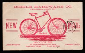 UNITED STATES 1893 3c postal stationery envelope with an illustrated advertisement for 