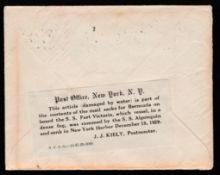 BERMUDA 1929 (Dec 14) Cover from New York to Bermuda, the stamp washed off, the reverse bearing...