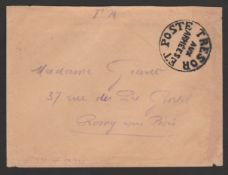 CAMEROONS 1916 Stampless cover from a French officer with circular 