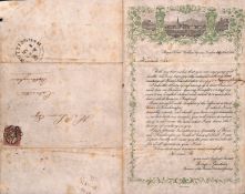GREAT BRITAIN - PICTORIAL LETTERSHEETS 1842 (May 2) Printed advertising lettersheet (minor tone s...