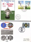 Cricket West Indies Antigua Australia Centennial Tour Oval 1975/77 Pair of iconic Cricket covers...