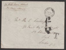 GOLD COAST 1900 (Aug 16) Stampless cover to London endorsed 