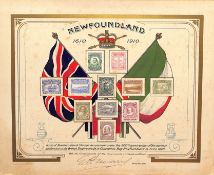 NEWFOUNDLAND 1910 Printed card headed 