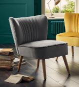(10H) 1x Occasional Chair White / Light Grey RRP £70. (Item Appears As New)