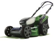 (10G) 1x Powerbase 46cm 40V Self Propelled Cordless Lawn Mower RRP £349. (Lot Contains 1x Dual Char