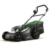 (7M) 1x Powerbase 37cm 40V Cordless Lawn Mower RRP £229. (With 1x Dual Charger & 2x Battery).