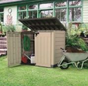 (P) 1x Keter Store It Out Max 1200L RRP £145. (H125cmx W145.5cmx D82cm).