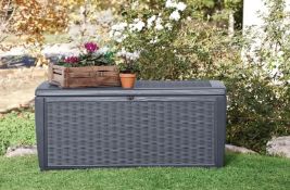 (P) 1x Keter Sumatra 511L Garden Storage Box RRP £130. (L145x W73x H64 cm).