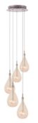 (5C) 7x Lighting Items. 1x Light Boutique Octavia 5 Light Glass Cluster Pendant. 1x The Lighting St