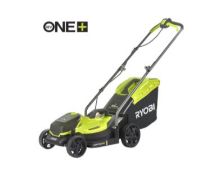 (7L) 1x Ryobi 33cm One + 18V Cordless Lawn Mower RRP £200. (With Battery & Charger).