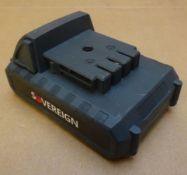 (13C) 7x Sovereign 18V Battery & 3x Chargers RRP £200.