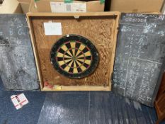 Dart Board on Cabinet